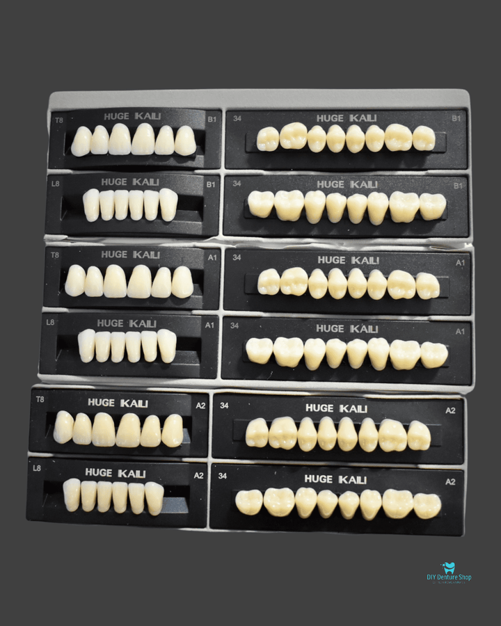 Acrylic Teeth Set Natural various sizes T8 T6 T4 - DIY Denture Shop LLC ™