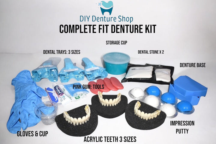 CompleteFit DIY Smile Crafting Kit : Your Perfect Fit 3 Sizes Included Teeth/Trays - DIY Denture Shop LLC ™