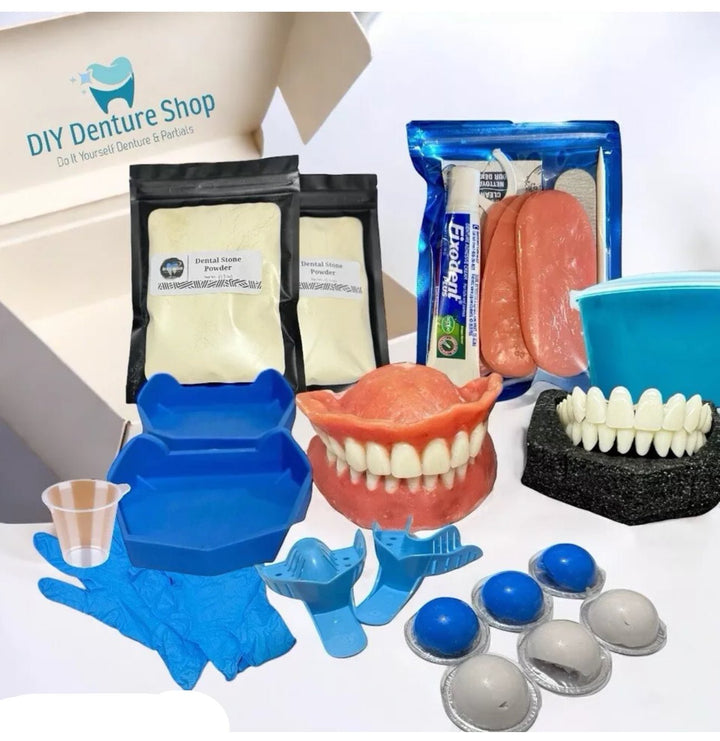 DIY Beginner Smile Kit/ Putty Impression Upper Lower Full Set/ Make Partial Everything You Need - DIY Denture Shop LLC ™