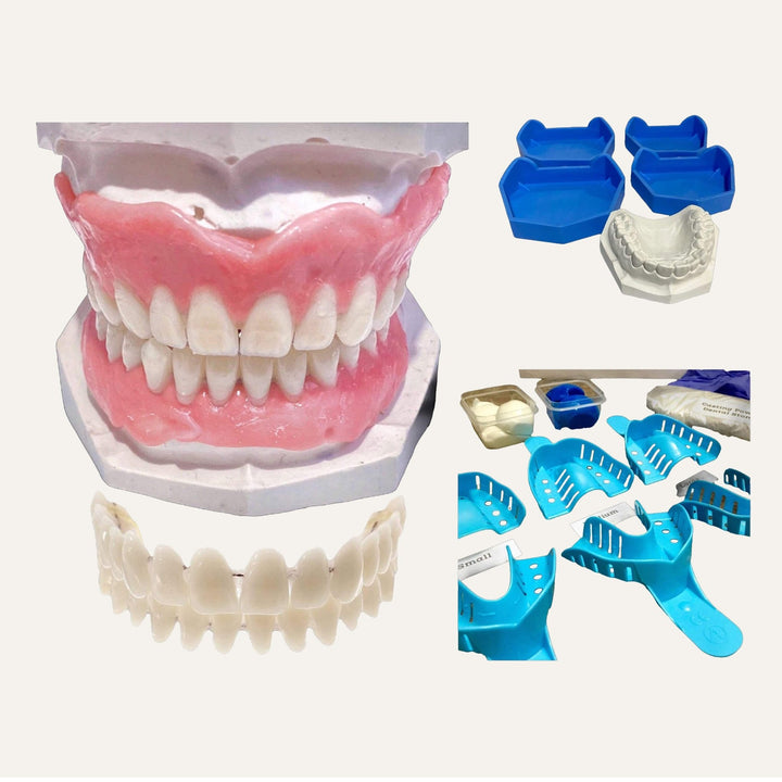 DIY Beginner Smile Kit/ Putty Impression Upper Lower Full Set/ Make Partial Everything You Need - DIY Denture Shop LLC ™