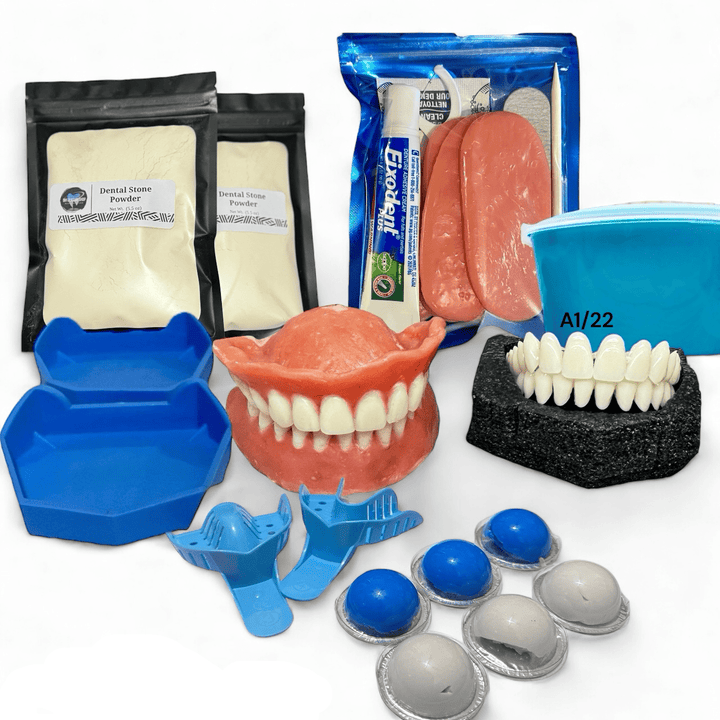 DIY Beginner Smile Kit/ Putty Impression Upper Lower Full Set/ Make Partial Everything You Need - DIY Denture Shop LLC ™